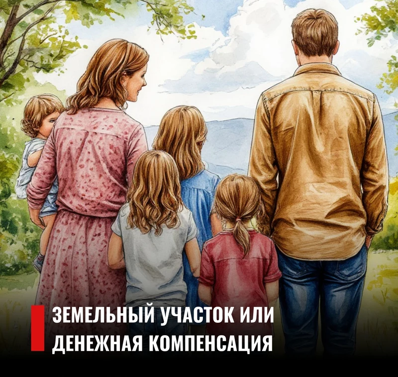 Многодетные семьи в Рубцовске могут получить компенсационную выплату взамен предоставления земельного участка 