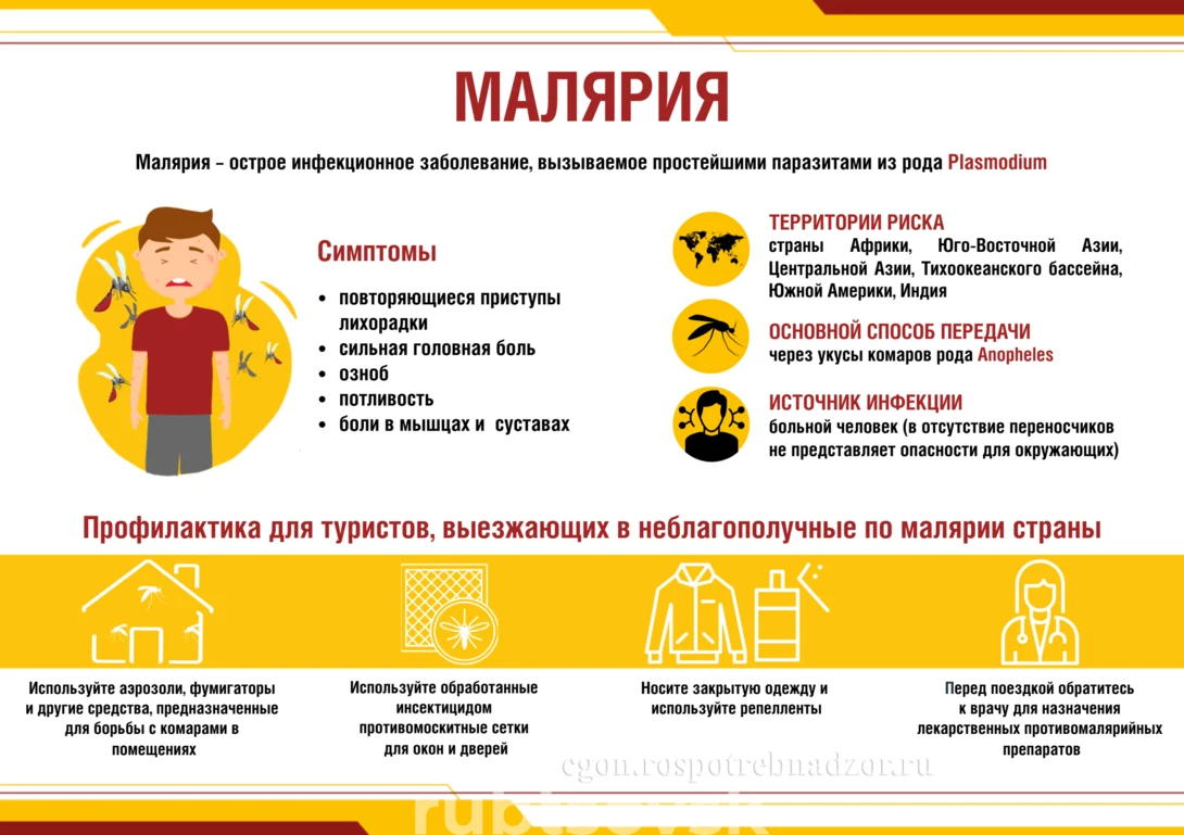 Памятка по профилатике малярии